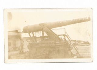 Rare Ww2 Canada Photo Snapshot Of Large British Rail Gun Railway Look Out Hitler