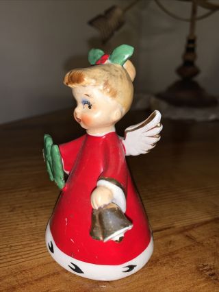 Vintage 1956 Napco Christmas Angel Noel Bell Ornaments (N) Only 2