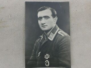 Ww 2 Portrait Of German Luftwaffe Pilot Observeri His Handwritten Info On Back