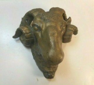 Late 19th C.  French Large Bronze Ormolu Ram 