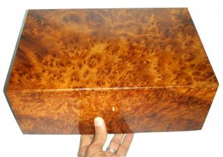 Fast - Jewelry Box Great Thuya Wood Locked With Key Hand - Made In Morocco