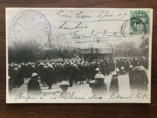 China Old Postcard Chinese Emperors Funeral Tientsin To Tonkin Yunan 1909