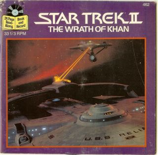 Star Trek 2 " The Wrath Of Khan " Rare 33 1/3 7 " Read A Long 1982 Vinyl