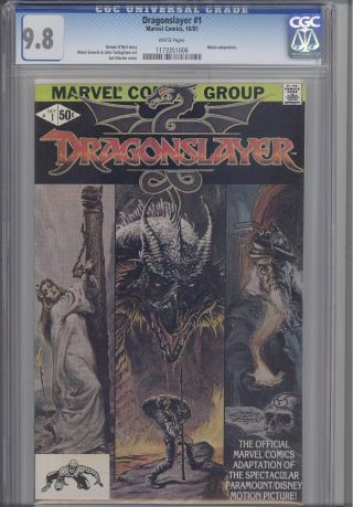 Dragonslayer 1 Cgc 9.  8 Marvel 1981 Marvel Movie Comic: Price Drop