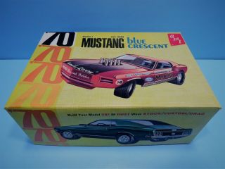 Amt Y729 1970 Ford 70 Mustang Mach I Mustang Blue Crescent Annual Unbuilt Kit