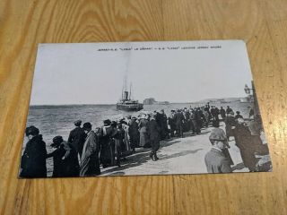 Vintage Jersey Channel Islands Postcard Ss Lydia Ship Boat