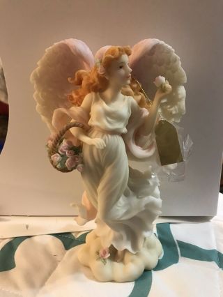 Seraphim Classics Angel Rose Figurine & Base 2001 Limited Edition Roman W/o Box