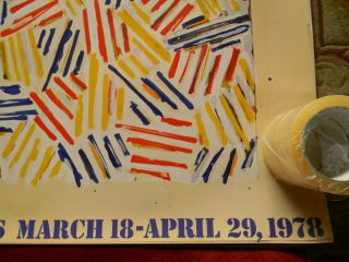 Jasper Johns 1978 Vintage Exhibition Poster @ Margo Leavin Gallery CORPSE MIRROR 6