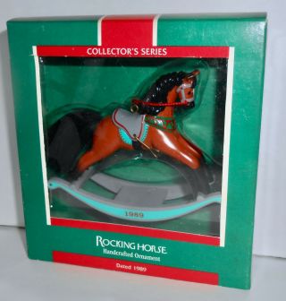 Hallmark Keepsake Christmas Ornament 1989 Rocking Horse Series 9 H15