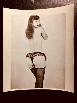 Vtg 50’s Bettie Page Camera Club G - String Thong Nude Risque Pinup Photo