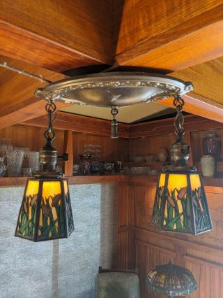 Handel Cattail Ceiling Fixture,  Lamp,  Mission,  Arts And Craft 1of 2 Available