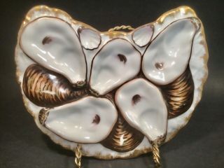 Antique Crescent Shaped Oyster Plate C.  1800 