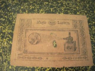 Antique 1880 ' s Toy EP Magic Lantern Slide Projector 11 Slides w/ box Germany 3