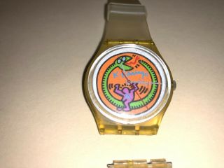 Rare Vintage Keith Haring Swatch Serpent Gz102 1986 Limited Edition