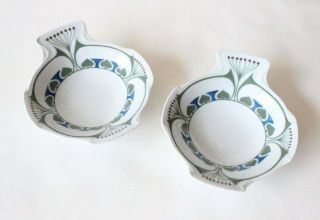 Rare Burgau Porcelain Germany Jugendstil Art Nouveau Dishes Ca.  1903