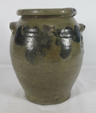 Antique C 1835 James River Virginia 1 1/2 Gal Cobalt Stoneware Jar / Crock Yqz