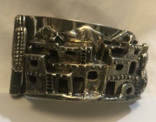 Vtg Sunrise Sterling Silver Bracelet Cuff 5 1/2” 92.  9 Grams