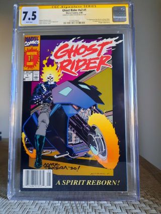 Ghost Rider V2 1 1st Ketch/deathwatch Marvel 1990 Cgc 7.  5 Ss Texeira