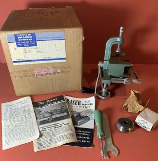 Vintage 1960s Fraser Rug Making Fabric Cutter 500 - 1 5 6 Blades W Box Complete