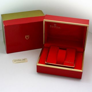 Vintage Tudor Red Presentation Case / Box With Rolex 9140 Sticker