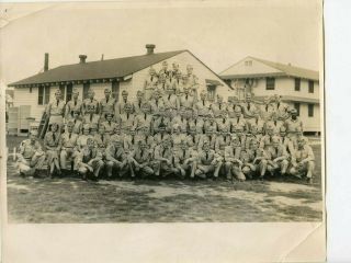 large photo of service men ww2 era,  hand written names on the back 2