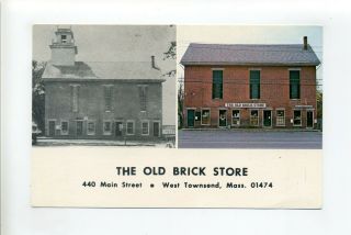 West Townsend Ma Mass Vintage Postcard,  Old Brick Store,  440 Main Street