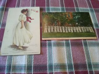 2 Vintage Postcards Virginia Women 