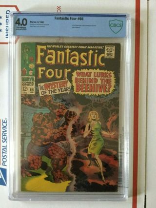 Fantastic Four 66_cbcs 4.  0_like Cgc_1st Part Orig.  Him (adam Warlock) _ow Pages