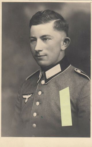 Portrait Of German Ww2 Kia Soldier,  Postcard Size