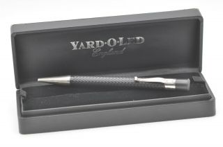 Lovely Rare Vintage Yard O Led Black & Sterling Silver Retro Ballpoint Pen Boxed