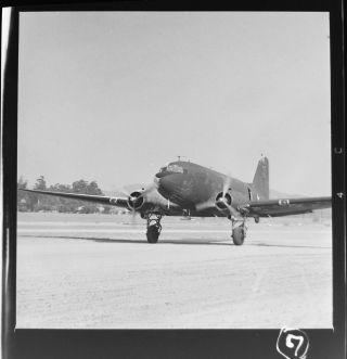 Vtg 1960s Photo Film Negative Douglas C - 47 " Skytrain " Transport Ww2 Aircraft 2