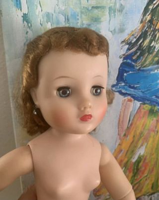 Vintage 1950’s Madame Alexander Elise Doll And Ordinal Earrings