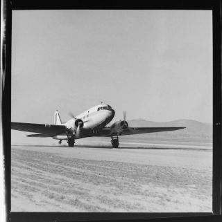 Vtg 1960s Photo Film Negative Douglas C - 47 " Skytrain " Transport Ww2 Aircraft 1