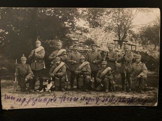 Vintage Rppc Ww1 German Soldiers Postcard