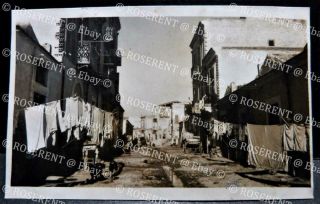 Ww2 Italy - Foggia - A Street With The Washing Out To Dry - Photo 11 By 6.  5cm