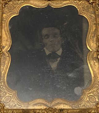 Ghostly Dead Man 1800s Post Mortem Ambrotype