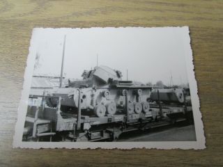 Ww2 Photo - Panzer Iii Wreck On Railway Truck
