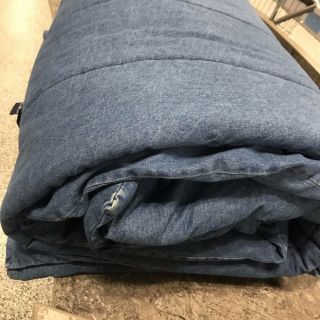 Vintage Ralph Lauren King Denim Jean Bed Comforter Bedspread Blue Tag Read