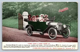 Vintage Postcard 1914 Overland Model 79 Touring Car Automobile Syracuse Ny E9