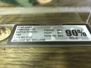Vintage Star Wars Leia Battle Poncho UKG 90 GOLD Graded. 3