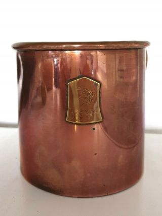Vintage copper Judaica jewish twin handled cup jug hand washing 2