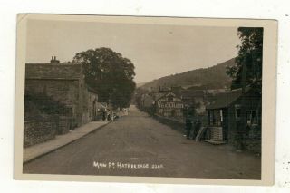 Hathersage,  Main Road.  Old R.  P Postcard.  Pu.  1917
