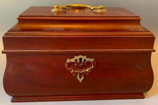 Virginia Metalcrafters/colonial Williamsburg Mahogany Jewelry Box