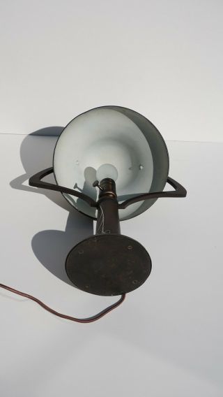 Heintz Bronze Silver Overlay Arts & Crafts Table Lamp 5
