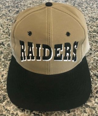 Vintage 1993 Los Angeles Raiders Snap Back Hat - Very Rare