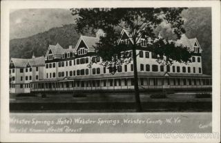 Rppc Webster Springs Hotel,  Wv West Virginia Real Photo Post Card Vintage