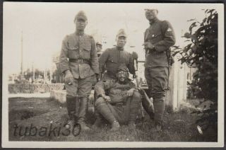 Dq12 Ww2 Japnese Force Photo Soldiers In Nanking Rotary China 1938