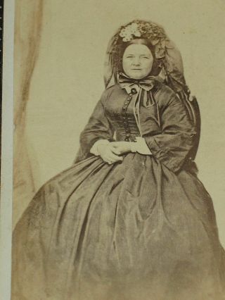 Rare Civil War CDV Mary Lincoln in Mourning For Son Willie 1862 2