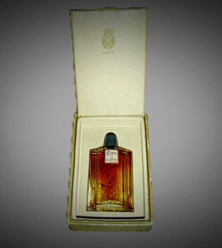 Antique Very Rare French Coty Chypre Perfume Bottle With Box Circa 1917