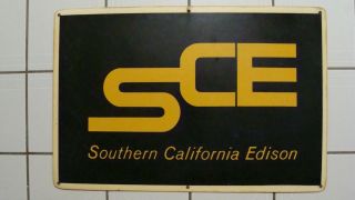 Vintage Sce Southern California Edison Sign Logo From 1957 - 1983